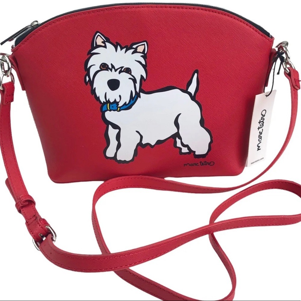 Marc Tetro WESTIE Dog Crossbody Purse / Card Holder Set New In Gift Box - Picture 8 of 12